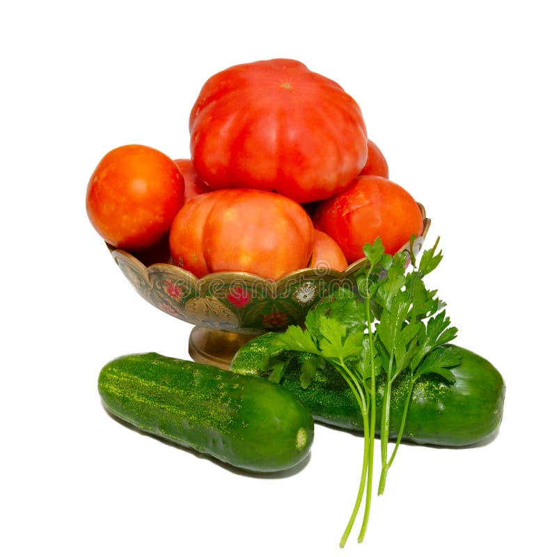 Vegetables in painted plate stock photography